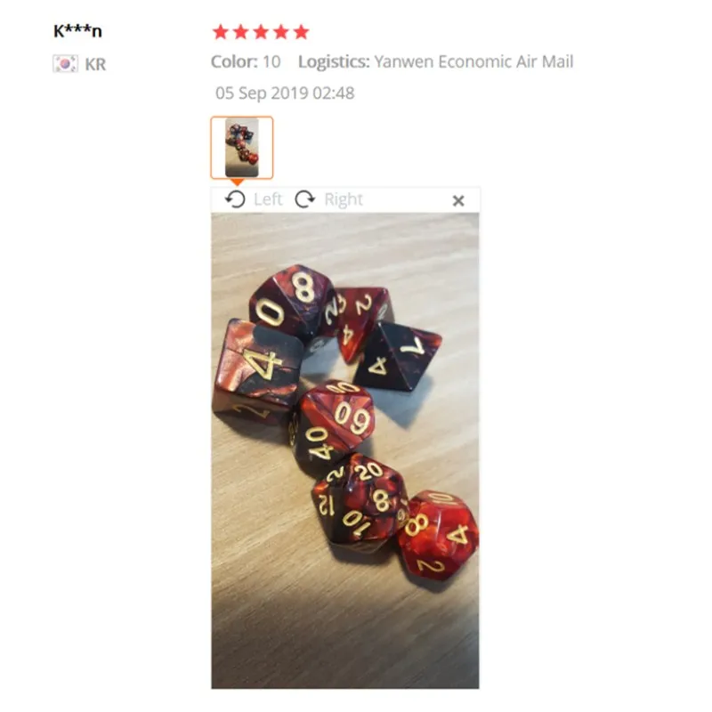 7 шт./лот, Набор кубиков D4, D6, D8, D10, D10%, D12, D20, разноцветные многогранные кубики для настольной игры, Набор кубиков TRPG