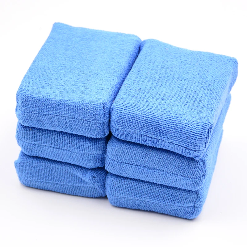 6 шт. Аппликаторы из микрофибры премиум класса для ухода за автомобилем губки