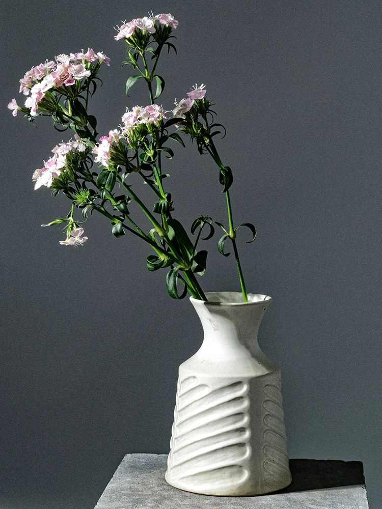 

Vase Living Room Dried Flowers Nordic Ins Style White Ceramics Home Decoration Accessories Handcraft Flower Vases For Homes