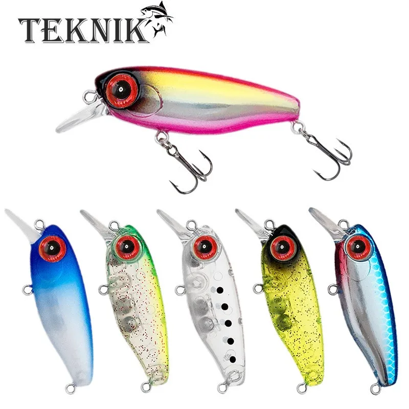 TEKNIK Wobbler Fishing Lure Mini Minnow Lure 38mm 2.7g Japan Fishing Crankbait Micro Swimbait Trout Bass Whopper Plopper Pesca