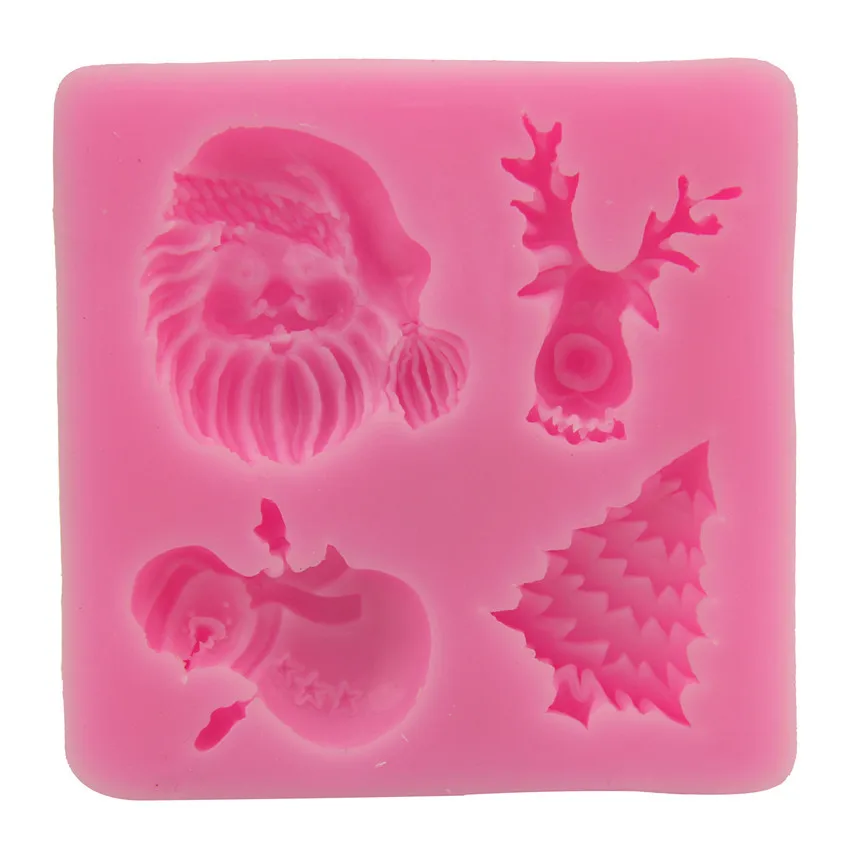

Christmas Series Snowman Moose Silicone Flip Sugar Mold Chocolate Baking Cake Mould DIY Hand Drop Gel Decoration