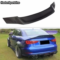 for audi a3 8v r style real carbon fiber rear trunk spoiler wing 2014 2015 2016 car accessories