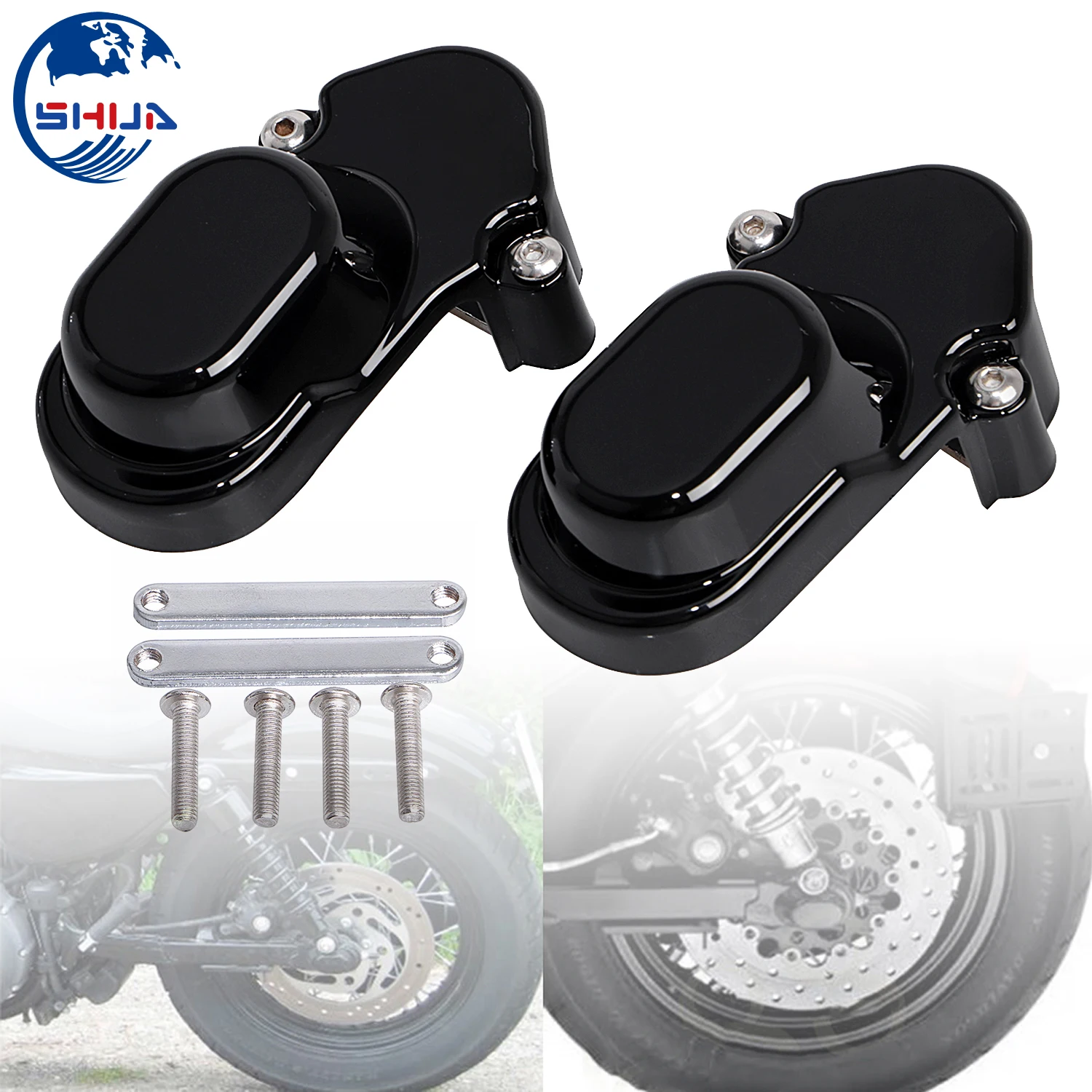 2 шт. Черная задняя рамка крышки осей комплект для Harley Sportster 1200 883 XL883C XL883L XL1200C XL1200CX