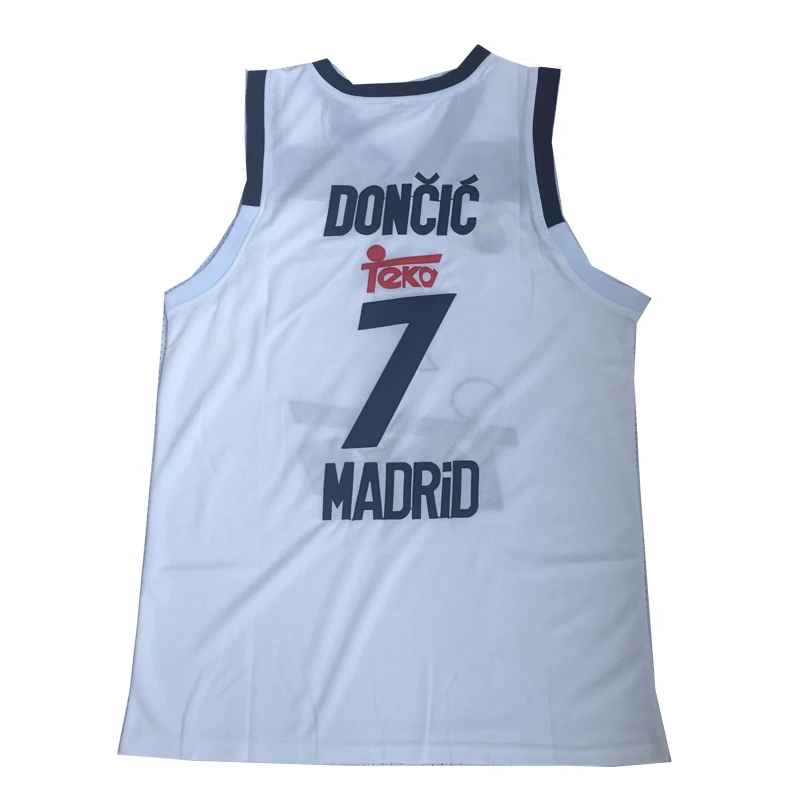 BG Баскетбол Майки TEKA 7 Doncic Джерси Вышивка Швейные на открытом воздухе спортивный