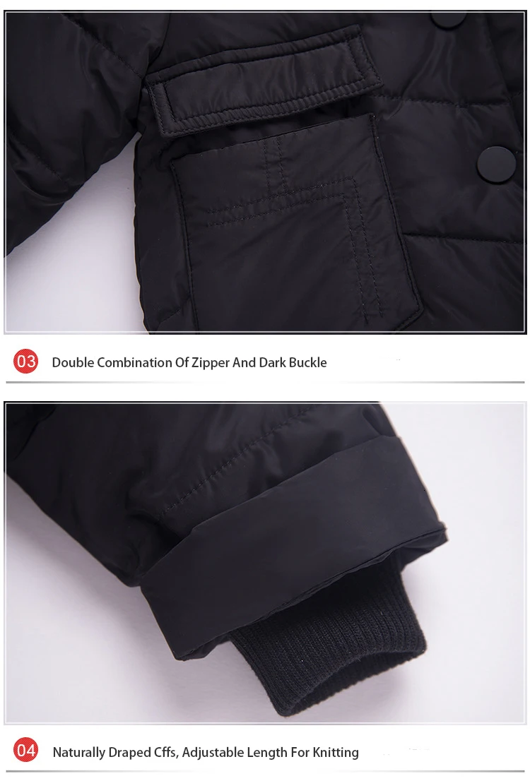 Medium Long Down Jacket Set Children Warm Down Coat Boys Girls Thick Winter Clothing Kids Snowsuit Toddler New Year Clothing