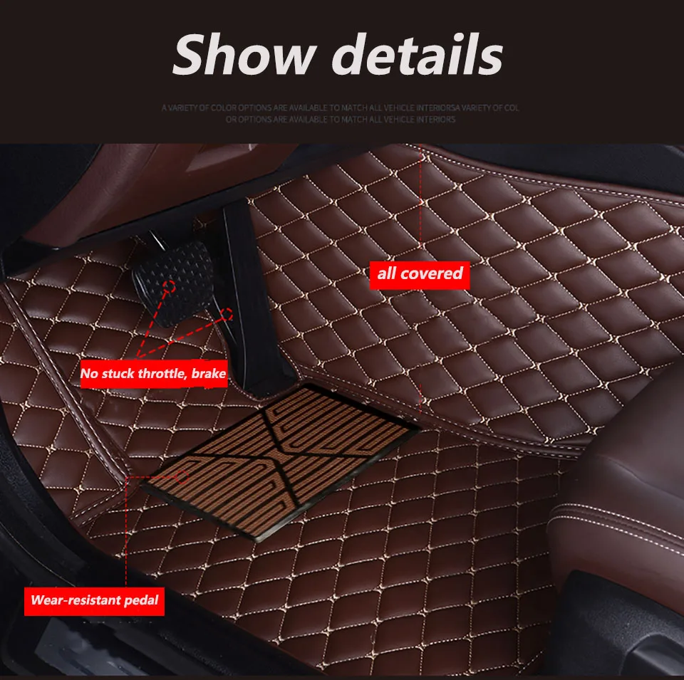 

Mili Car floor mats custom with for Toyota Land Cruiser 200 Prado 150 120 Corolla RAV4 Prius Interior Car Carpet Mat