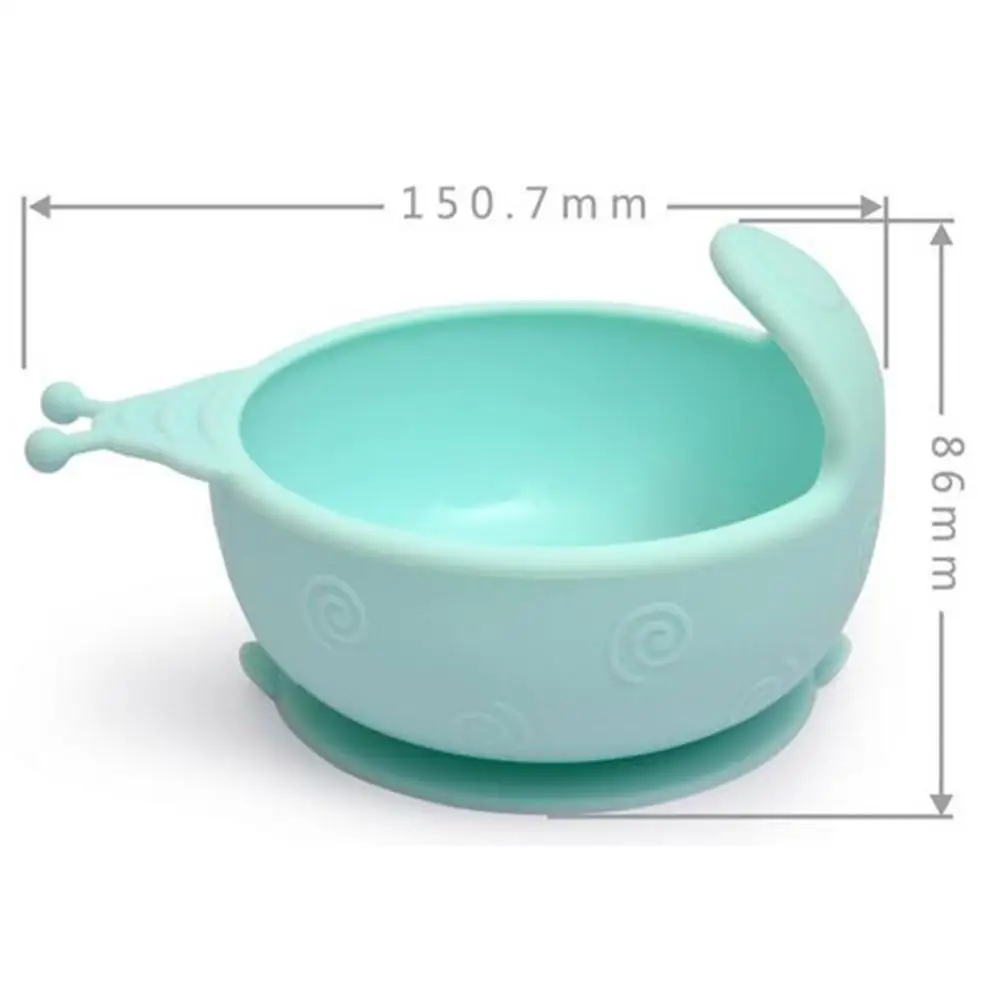 

Snail Shape Silicone Baby Suction Bowl Slip Resistant Learning Feeding Tableware