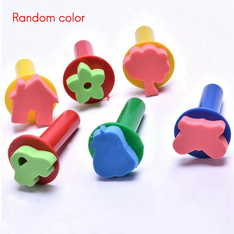 

1 Set Mini Flower Sponge Painting Brushes Craft Brushes Set & 4 Pcs Sponge Paint Brushes for Kids for DIY Arts Crafts