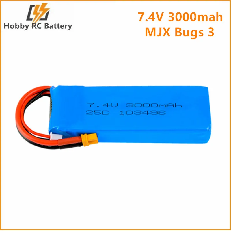 Супер Обновление 7 4 V 25C 3000mAh Lipo батарея для MJX Bugs 3 аккумуляторная RC Quadcopter запасные