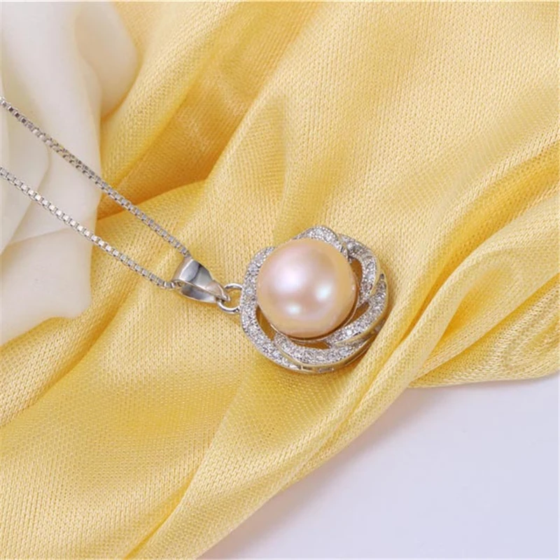 Женское ожерелье из серебра 925 пробы с натуральным пресноводным жемчугом |