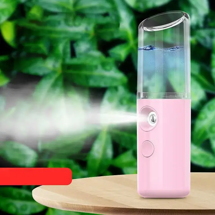 

Humidifier Steam Face Nano Spray Water Meter Portable Cold Spray Face Moisturizing Humidification-Pink
