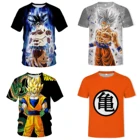Новинка 2021, летняя мультяшная 3D футболка Saiyan, детская одежда с круглым вырезом и драконом, Детская Милая одежда, аниме футболка, детская одежда, рубашка