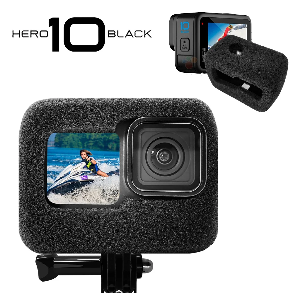 

GoPro HERO 10 Black Windshield Wind Noise Reduction Sponge Foam Case For Go pro 10 9 Action Camera Accessorie