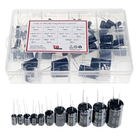 78pcs 11 values 1uf 100uf 400v high voltage aluminum electrolytic capacitor assortment box kit