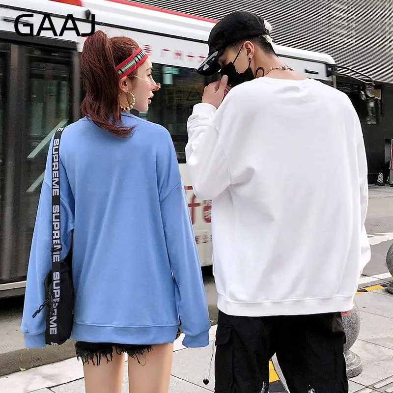 Пуловер GAAJ с круглым вырезом из 100 хлопка Мужская толстовка женская брендовая