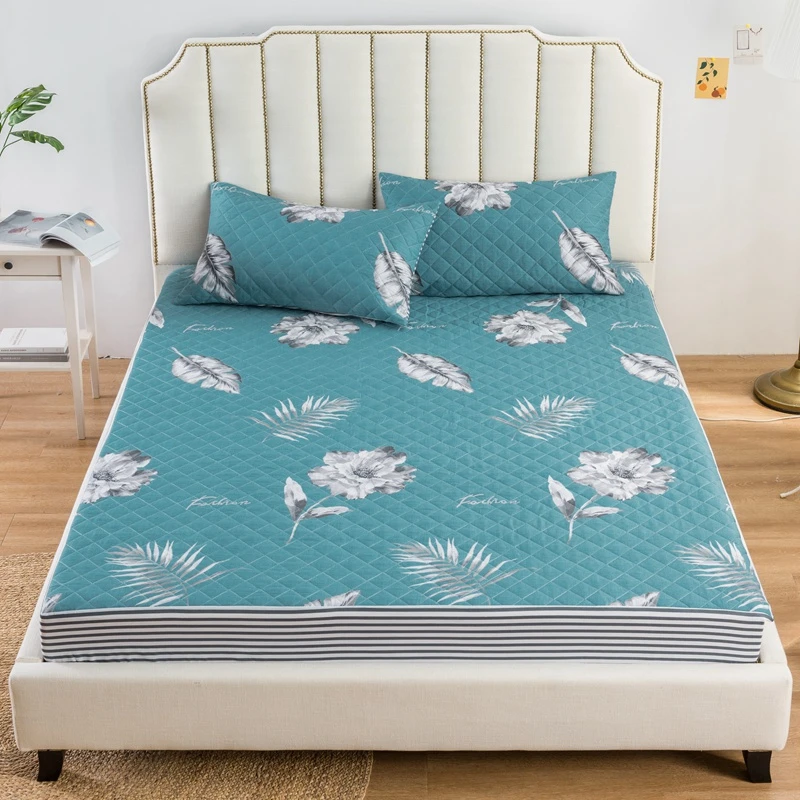 Полностью эластичная натяжная простыня Ультрамягкая стеганая Простыня из 100%