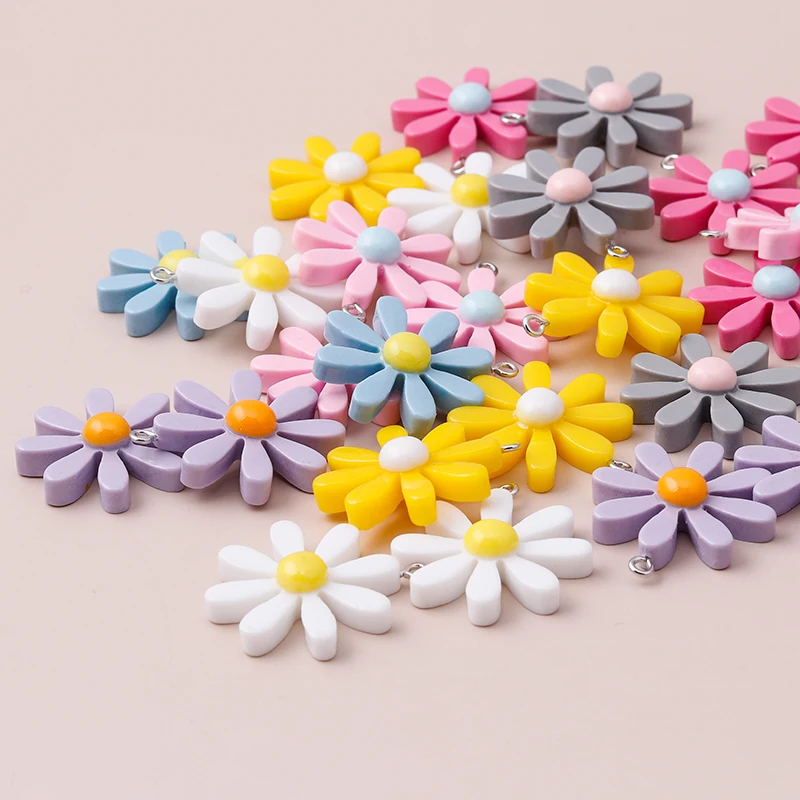 Подвески Цветы из смолы для самостоятельного изготовления ожерелий сережек