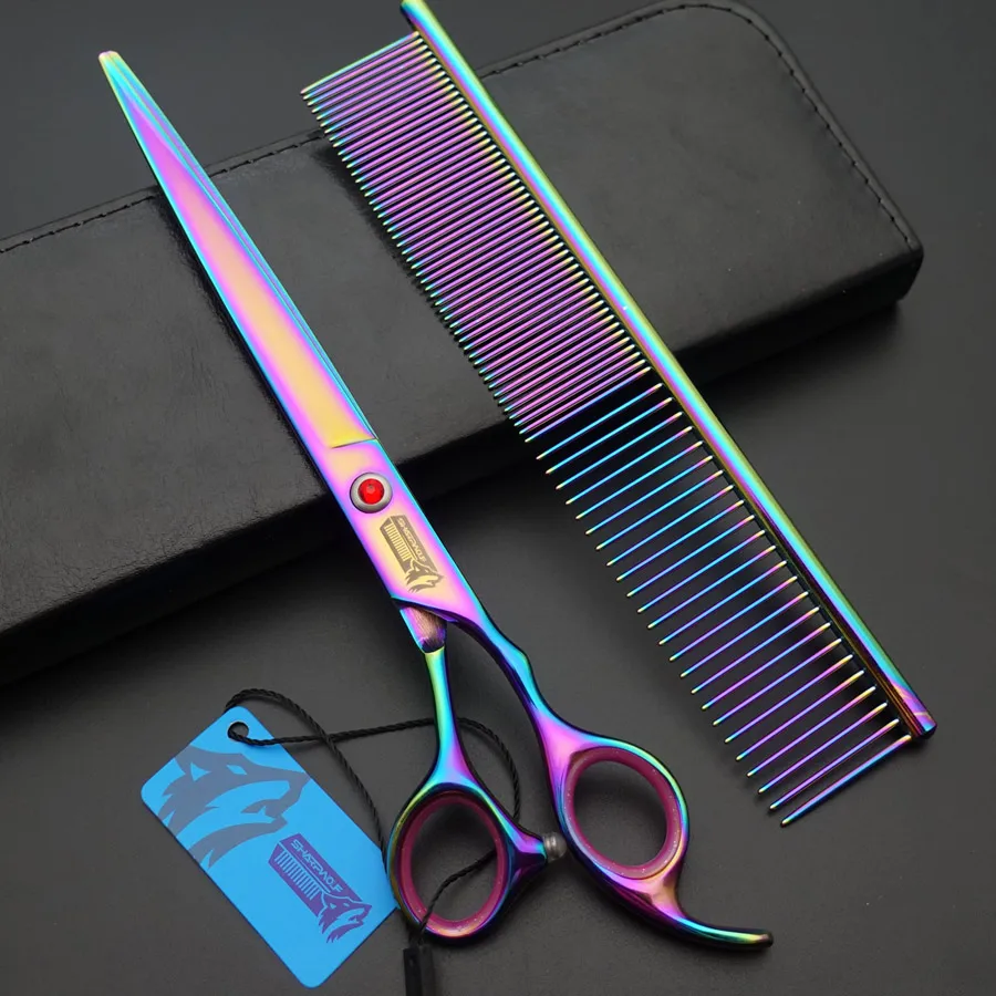 Профессиональные ножницы для груминга домашних животных набор из 8 изогнутых и