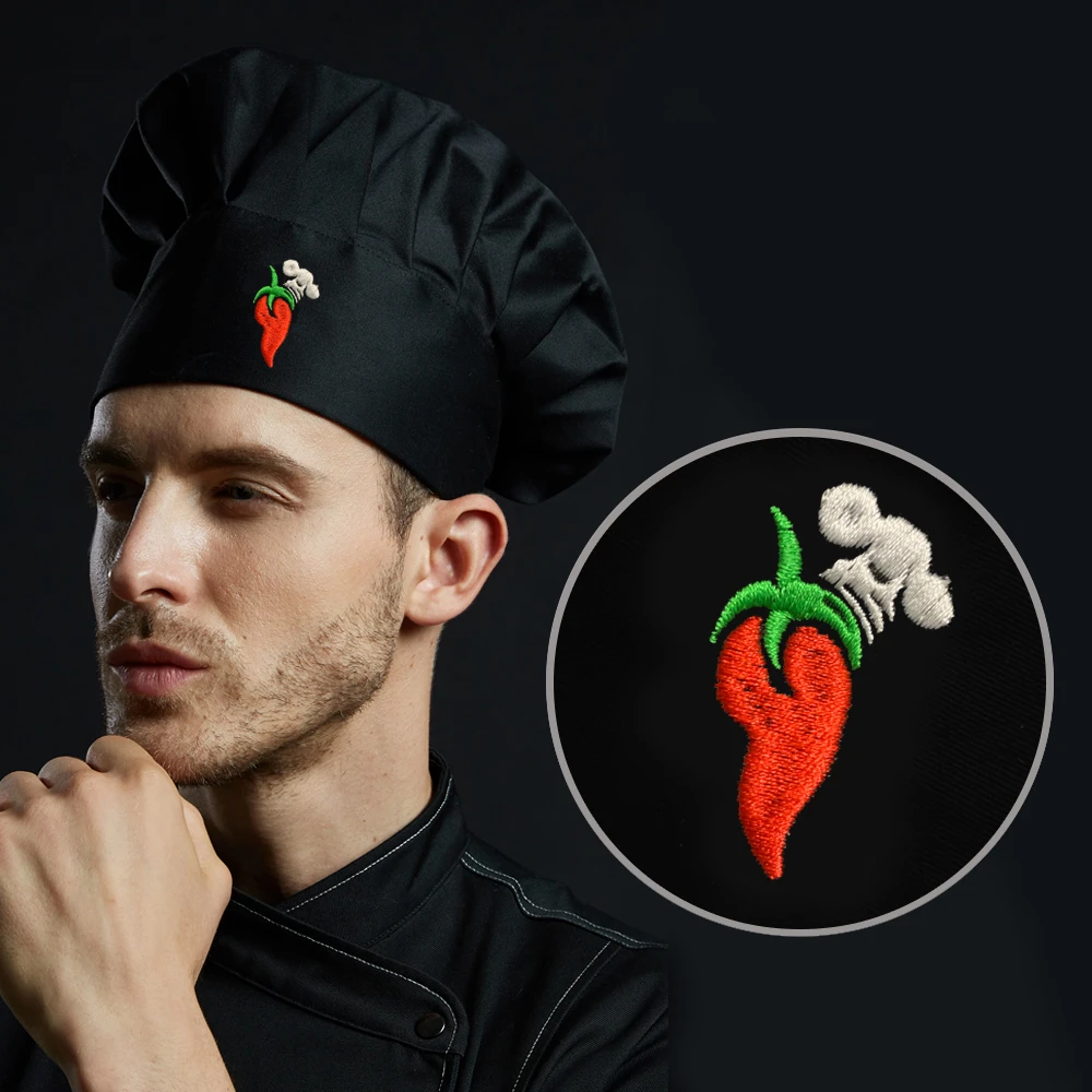 Регулируемая Кепка шеф повара с вышивкой кепка для кухни ресторана отеля пекарни