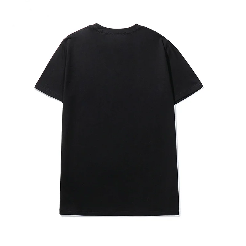 

New Middle East hot drill in summer 2021 Reflective Necklace logo lovers short sleeve T-shirt