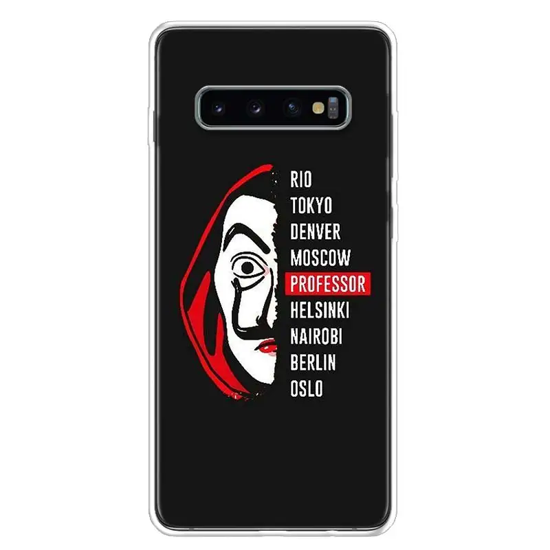 Tv La Casa de papel чехол для телефона samsung Galaxy S10+ Lite Note 10 9 8 S9 S8 J4 J6 J8 Plus S7 S6 чехол