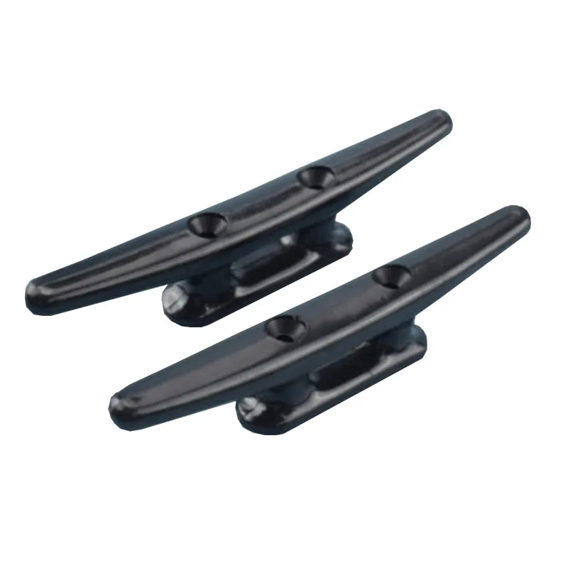 

2 Pcs 8" Black Nylon Closed Base Marine Boat & Dock 8 In Cleat