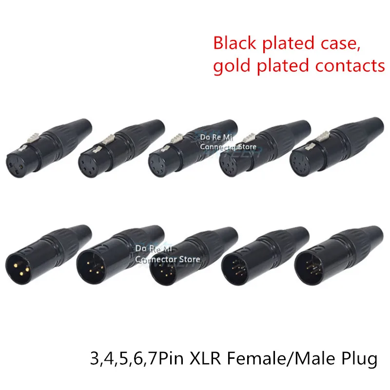 10 шт./лот XLR Кабельный разъем 4Pin Сделано в Китае с разъемом папа или женского пола 4