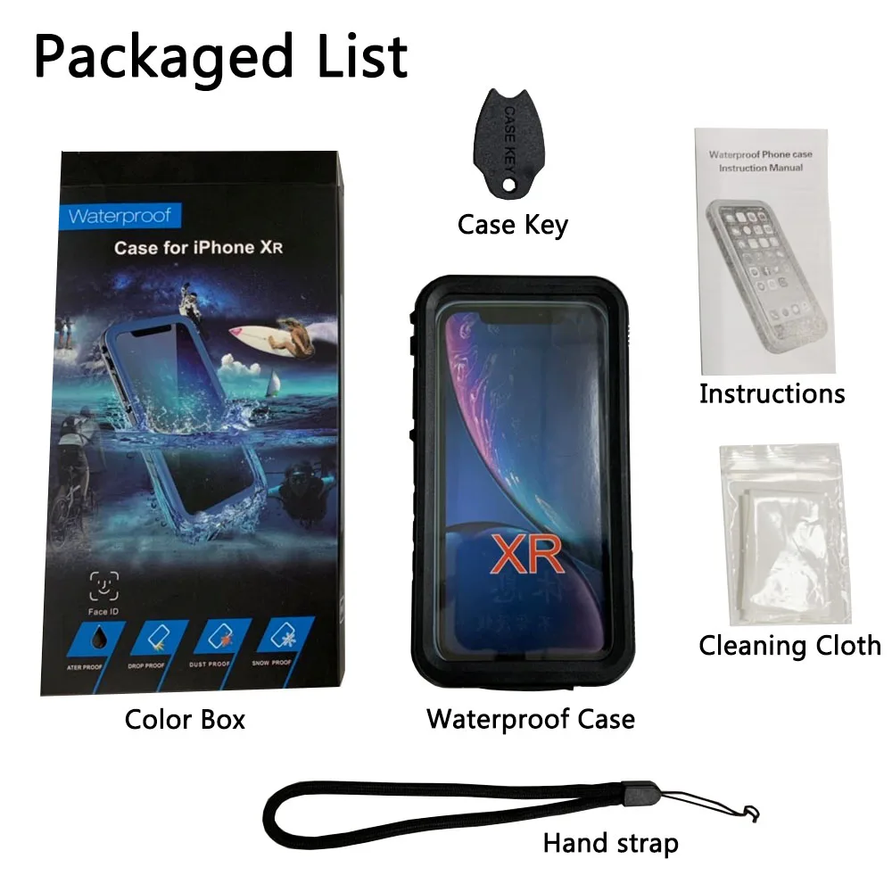 Дайвинг Водонепроницаемый чехол для iPhone X Xs XR Max подводный корпус плавания