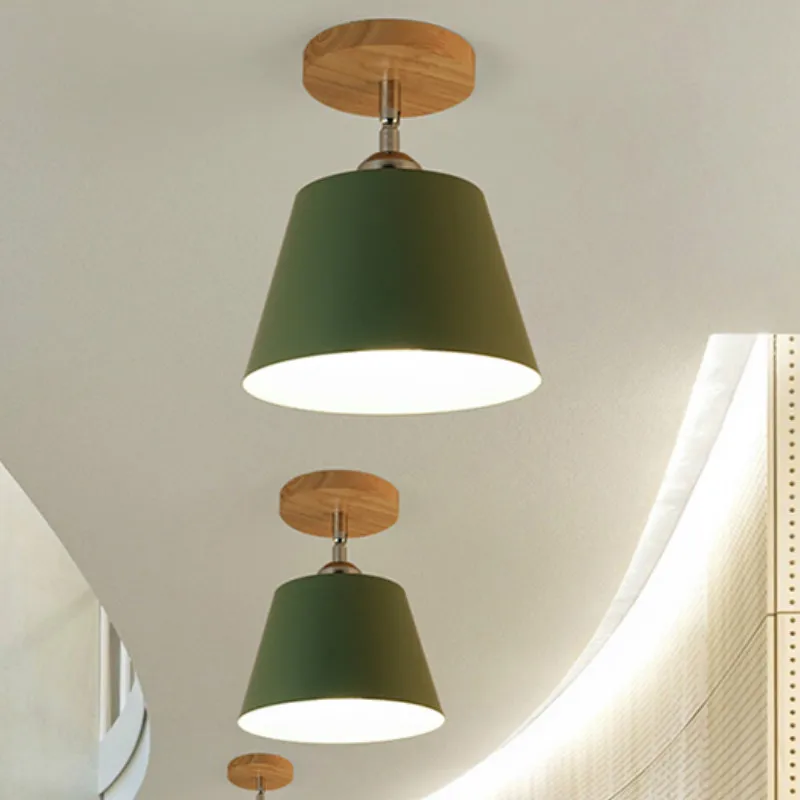 Светодиодный потолочный светильник современный деревянный винтажный цветной