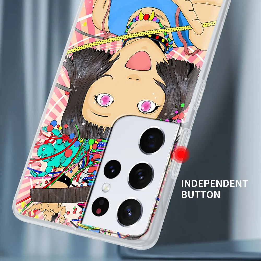 

Silicone Phone Case For Samsung Galaxy S21 Ultra S20 FE 5G S10e S10 S9 S8 S20 Plus S7 Shintaro Kago Horror Cover Coque Fundas