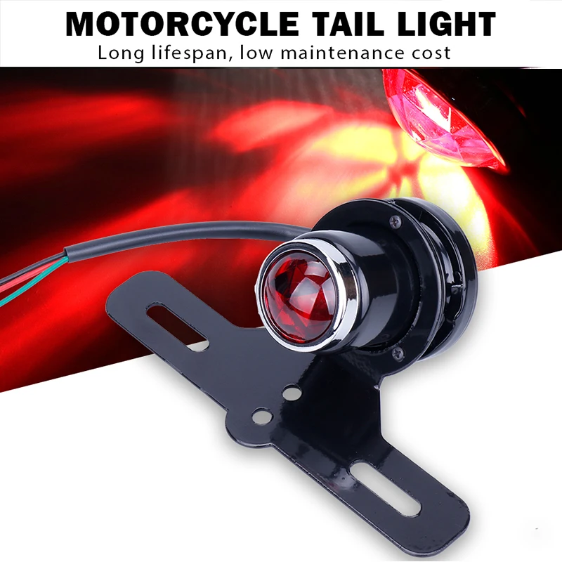 12V светодиодный Moto Задние огни мотоцикла красный тормозной задний фонарь лампа