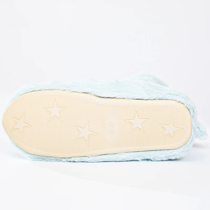 Зимние плюшевые тапочки для женщин милые теплые домашние с принтом животных