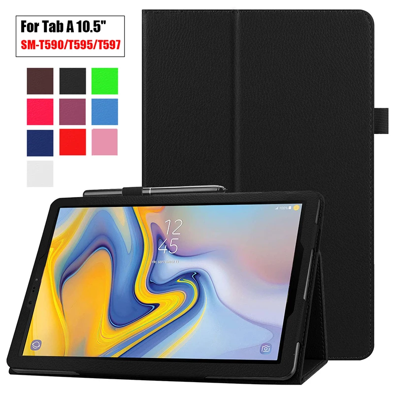 Чехол для Samsung Galaxy Tab A 10 5 2018 дюйма флип чехол планшета T595 T597 кожаный смарт с