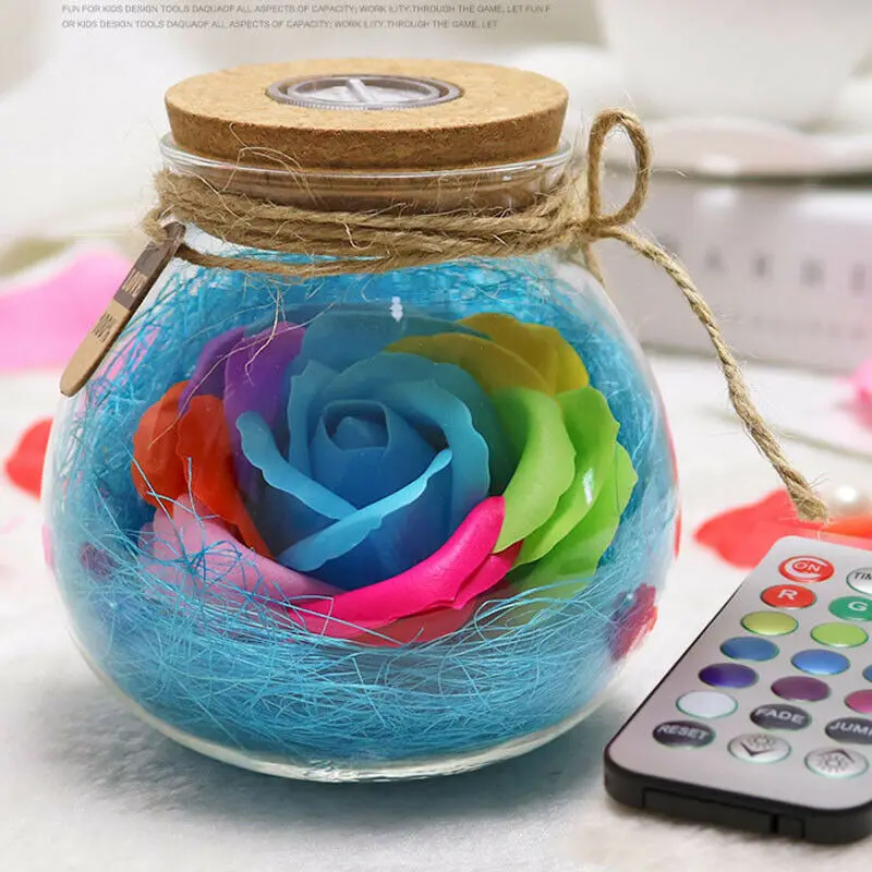 

Eternal Rose Preserved Glass Beauty Rose Led Light Romantic Gift Love Artificial Rose Valentine's Day