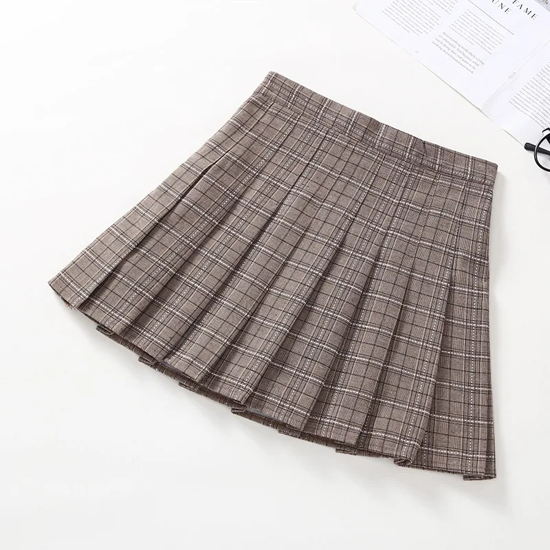 

Japanese Girls Pleated Skirt Plaid Princess Party Clothes School Skirts High Waist Soft A-Line Student Uniform Children Clothing