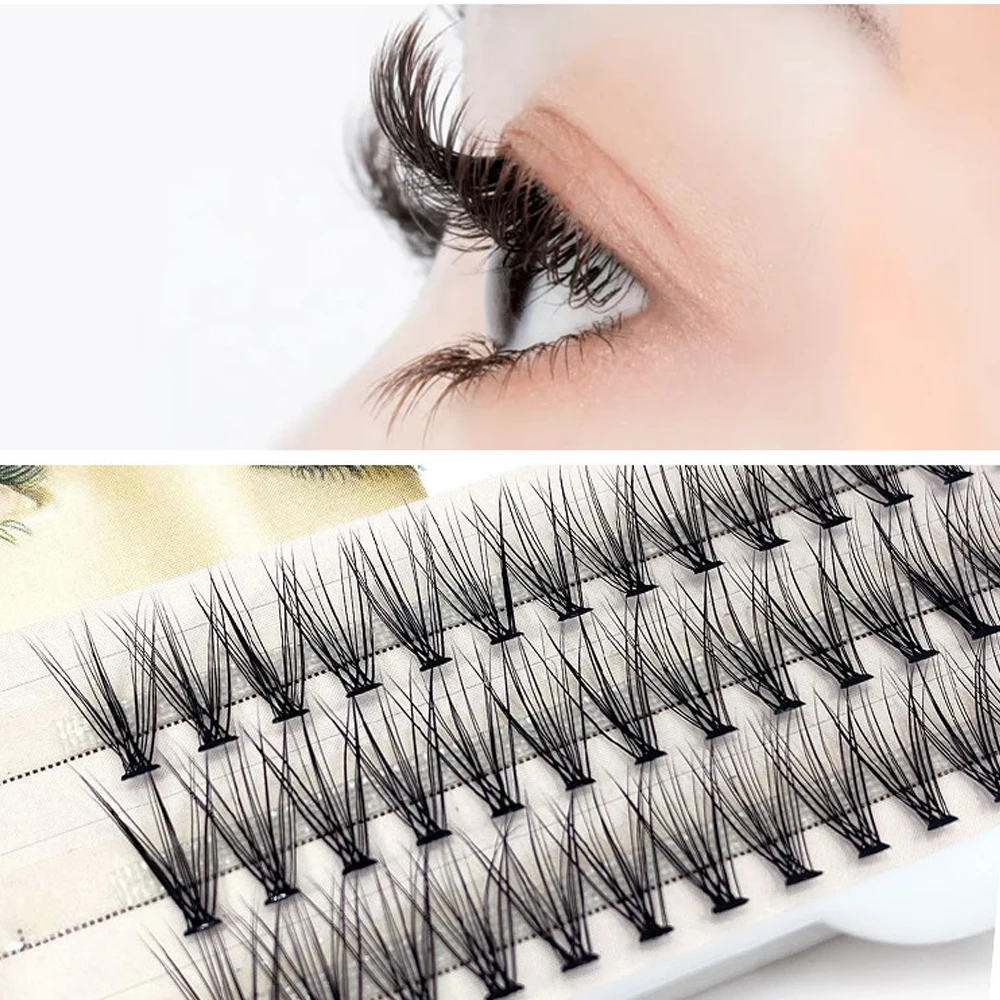 

New 7/9/10/11/12/13/17mm Natural Soft Hot Melt False Eyelash Extension Deluxe Lashes VOLUME Flase Eyelashes Fans 3d Eyelashes