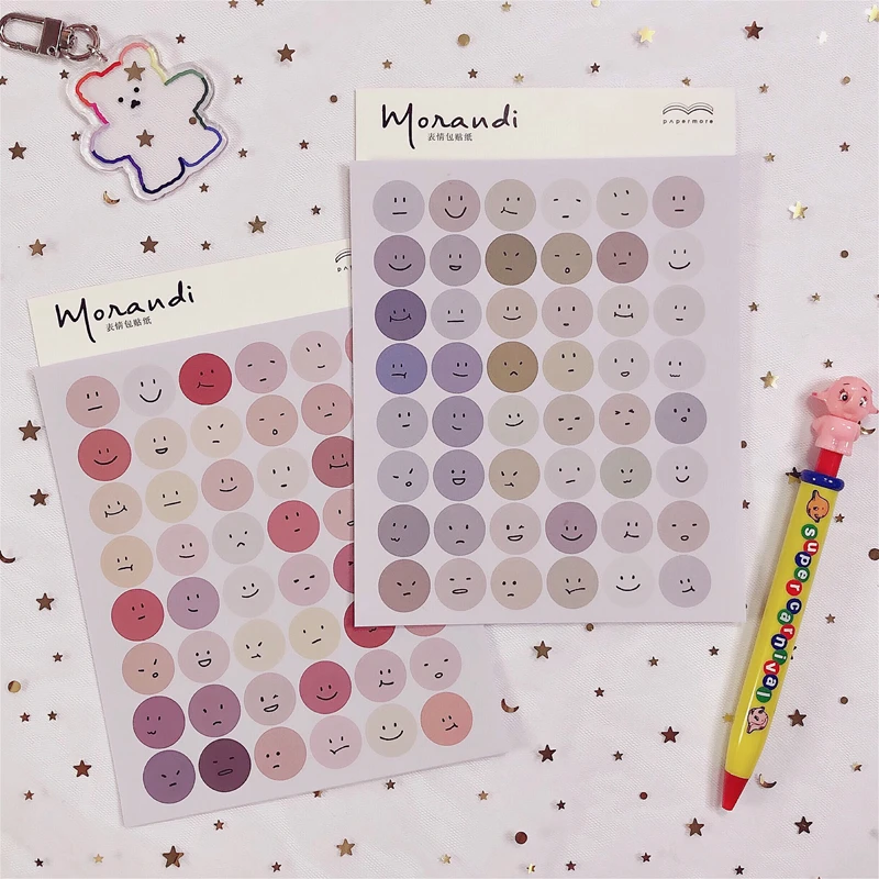 DIY наклейки dot Morandi earth color скрапбук альбом фотообои журнал проект изготовления счастливых открыток украшения уплотнительные наклейки