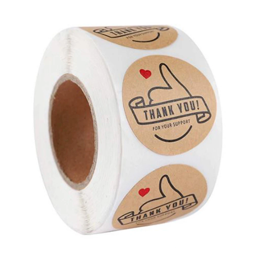 

100-500 шт. круглые наклейки, спасибо, фотоальбом, 1 дюйм, милые свадебные подарочные карты, конверты, герметичные этикетки, наклейки, канцелярск...