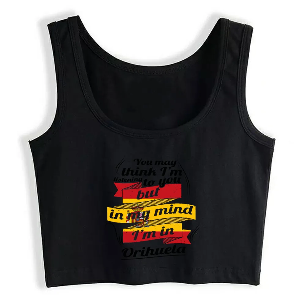 

Crop Top Women Urlaub Spanien Espanol Travel I M In Spain Orihuel Harajuku Tank Top Women Comic Women Clothes