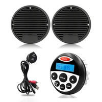 marine radio audio stereo bluetooth receiver fm am car mp3 player3inch waterproof speakerboat usb cable for rv atv motorcycle