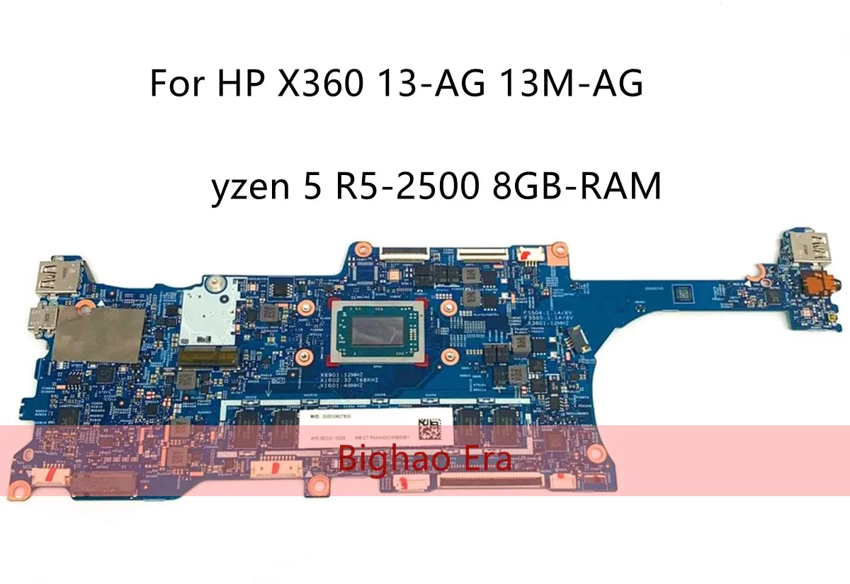 

L19573-601 L19573-001 For HP X360 13-AG 13M-AG Laptop Motherboard W/ Ryzen 5 R5-2500 8GB-RAM Mainboard 448.0EC05.0021 (17885-2 )