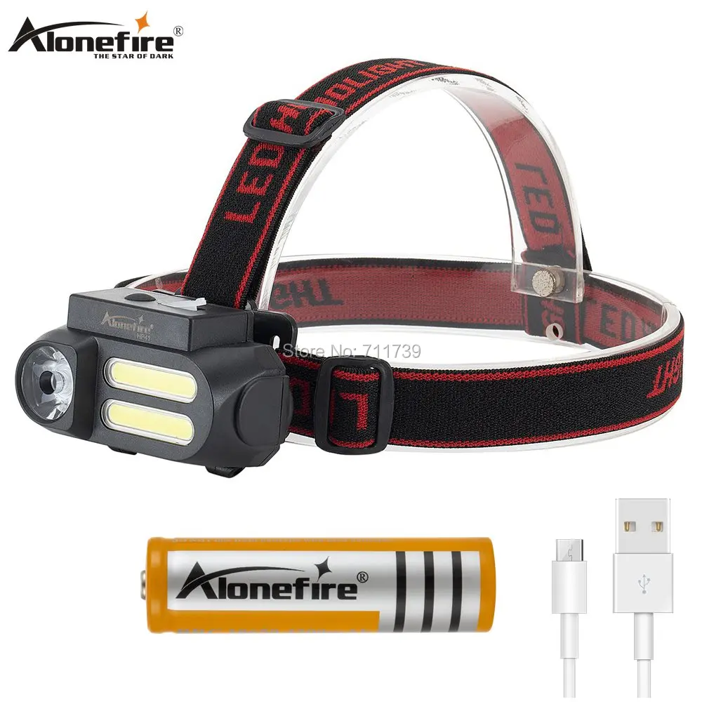 Alonefire HP41 Портативный Миниатюрный светодиодный налобный фонарь, рабочий свет, водонепроницаемая фара, используйте 18650 Аккумулятор для ночного освещения, фонарик