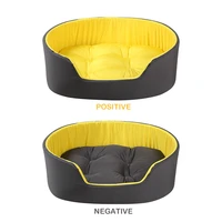 portable washable round cat beds soft wrapped two color comfortable pet bed kennel winter warm sleeping bag puppy cushion mat
