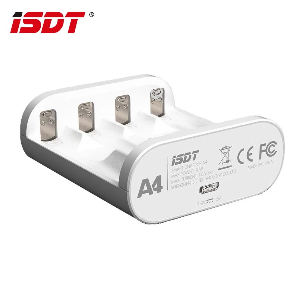 Интеллектуальное зарядное устройство ISDT A4 для батарей AA AAA 10500 12500|Детали и