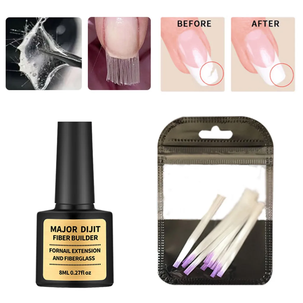 Набор из стекловолокна для наращивания ногтей с сильной адгезией домашнего