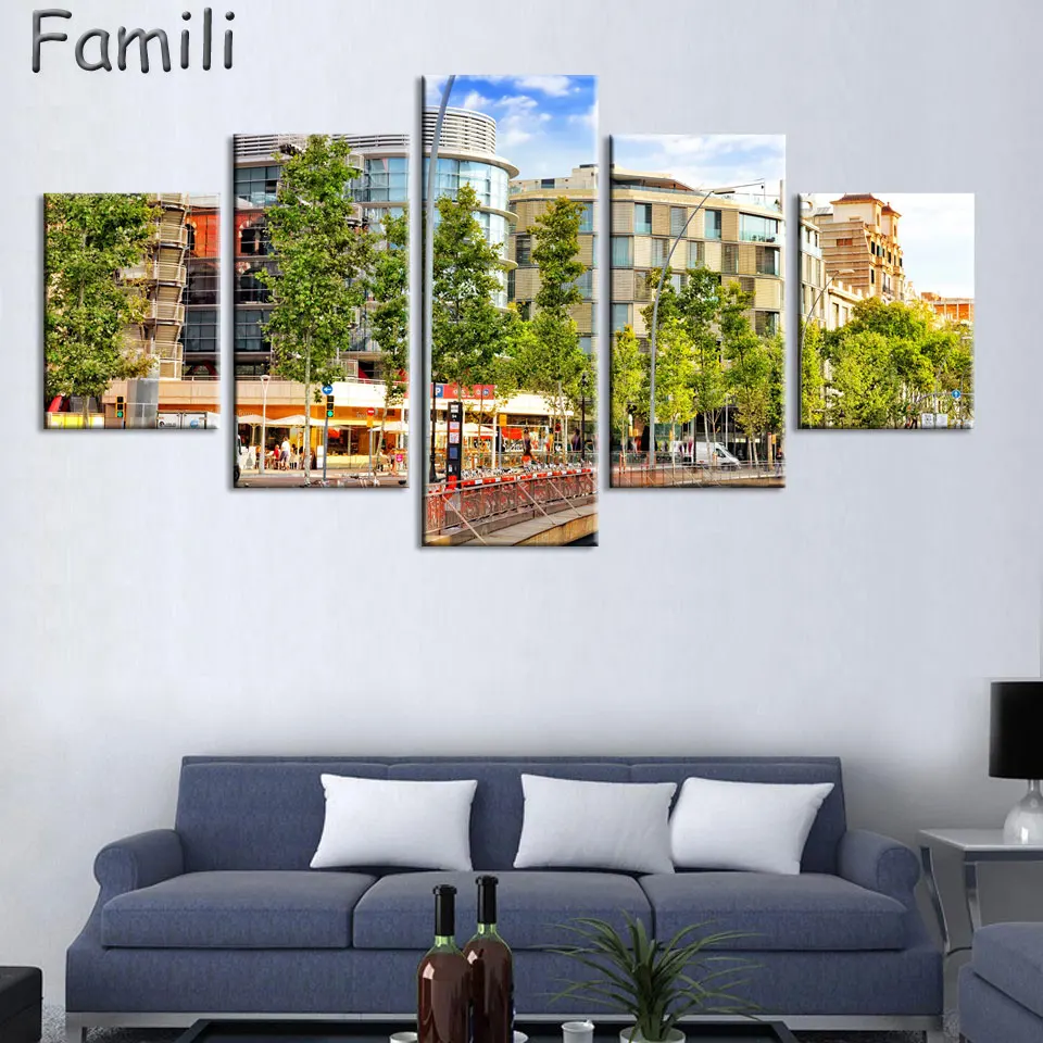

2020 без рамки Мода 5 шт дом современное искусство стены HD картина холст печать холст картина для гостиной