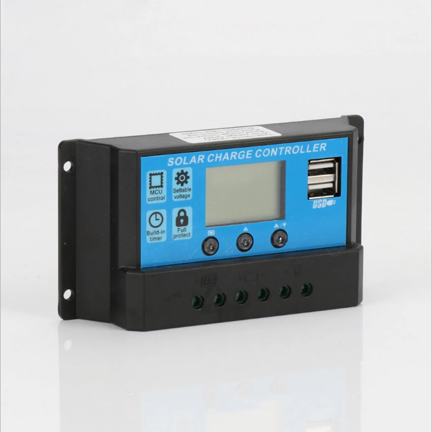 Режимы Auto PWM Контроллер заряда солнечной батареи 30 А 20 10 12 В 24 ЖК-дисплей Двойной