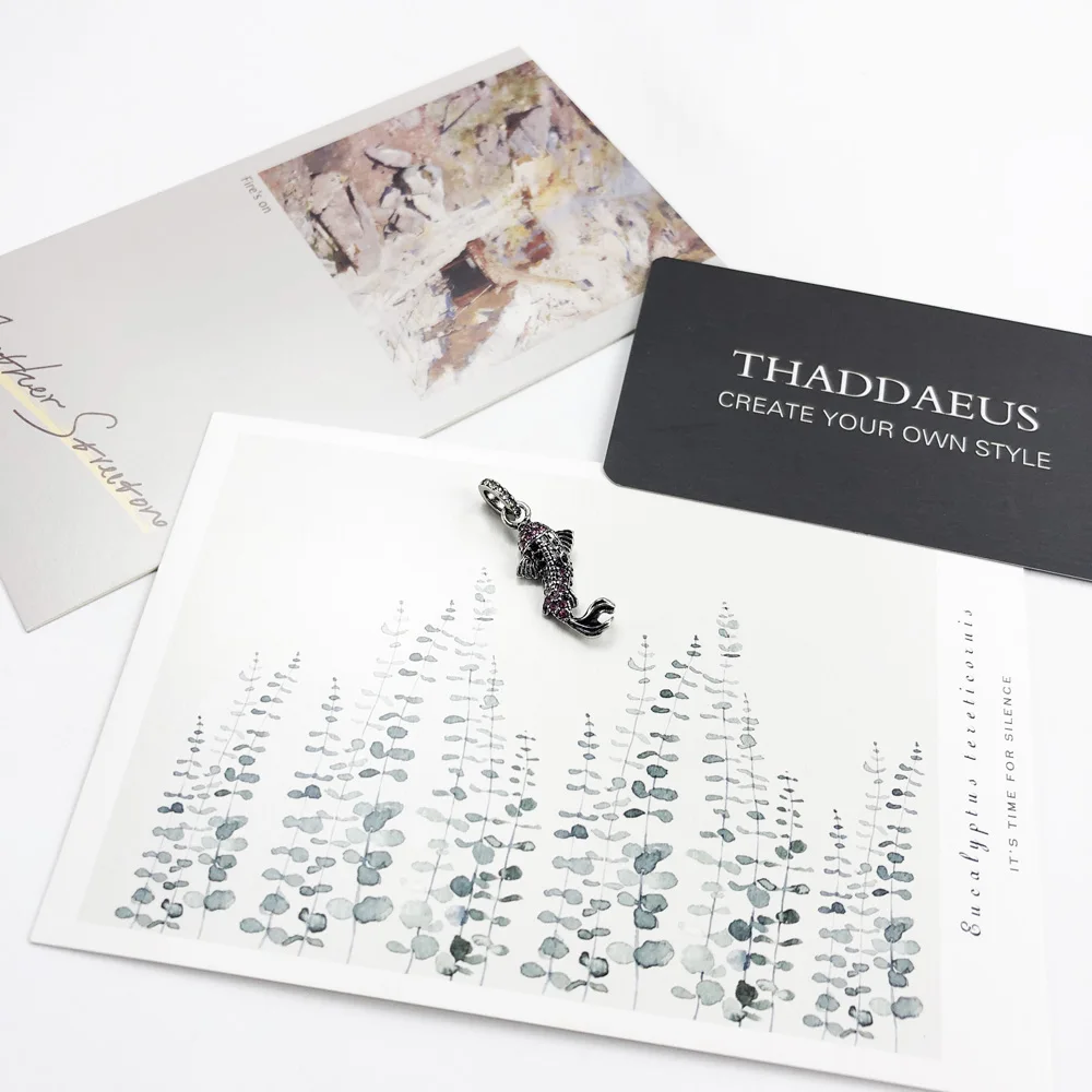 Подвеска красная рыба кои, новинка, модное ювелирное изделие Thomas Bijoux, аксессуары 925 пробы, Серебряный Подарок для Ts Soul Woman