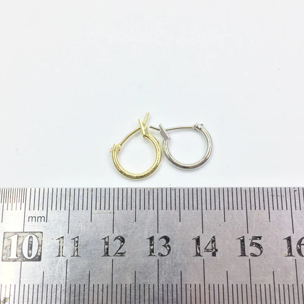 

Eruifa 10pcs 12mm outer inner Brass Base Hoop for Earring DIY Charms 2 colors