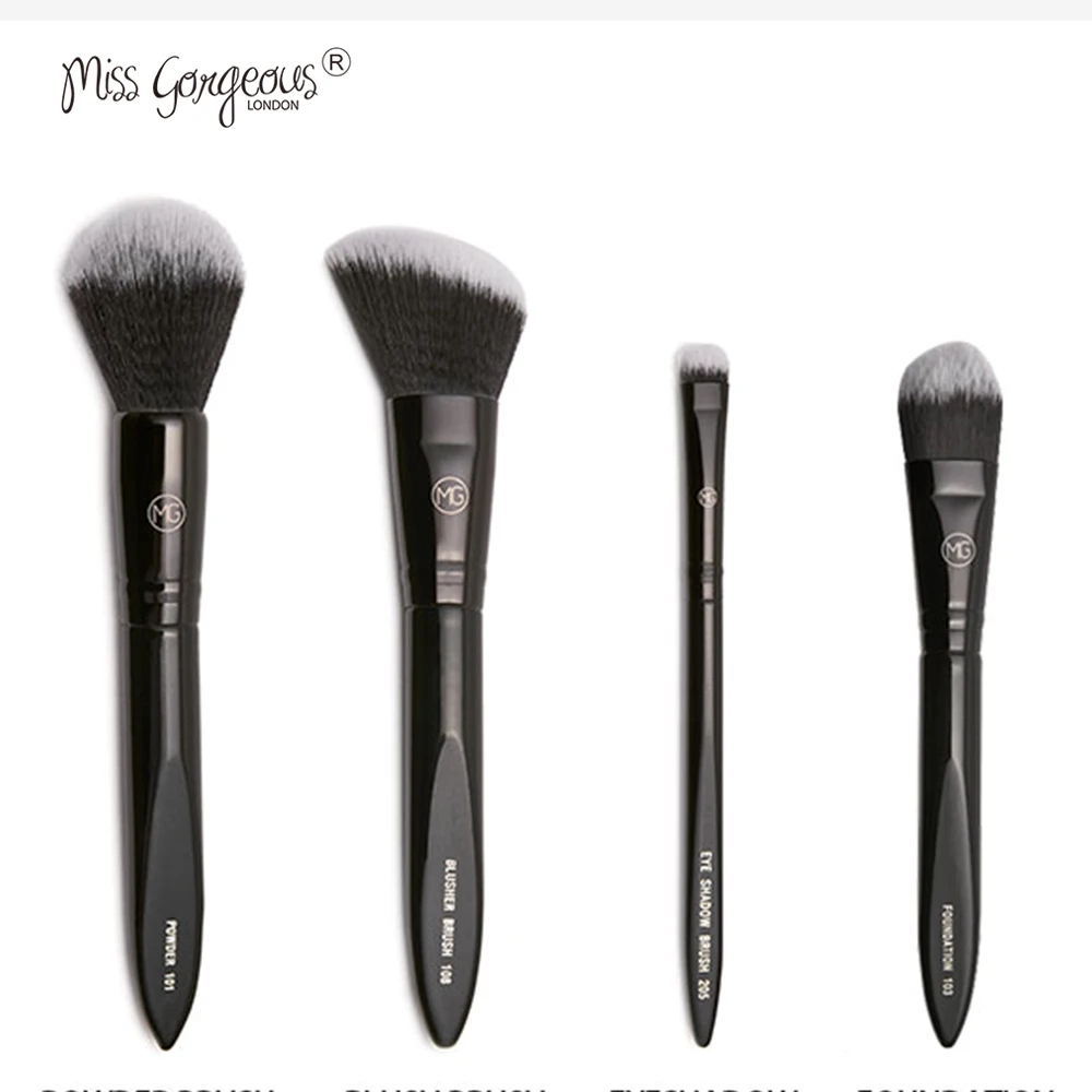 Бренд Miss Gorgeous 4 шт. набор кистей для макияжа Профессиональная деревянная пудра